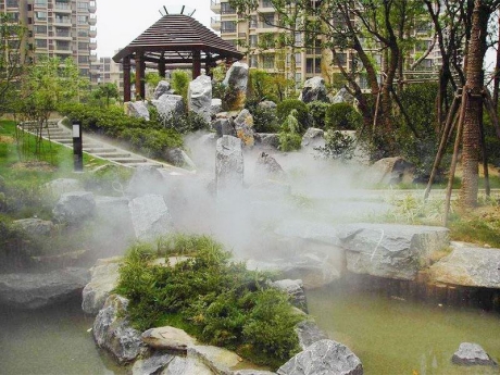 高压喷雾景观造雾，高压喷雾系统的特点和工作原理